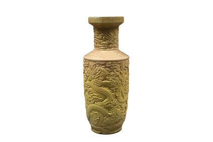 Chinese tall carved vase