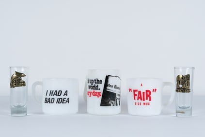 Lots vintage glass cups