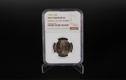 1990 mint error MS 64 coin