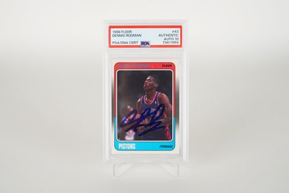 1988 Dennis Rodman rookie PSA auto 10 with autograph.