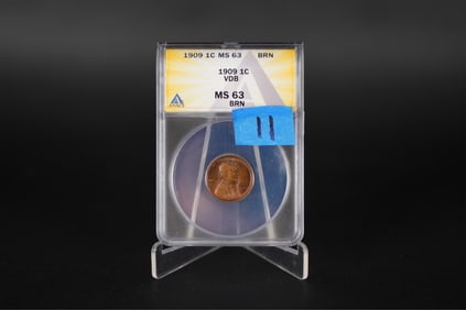 1909 one cent MS 63