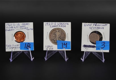 3 ungraded vintage coins