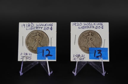 2 antique liberty coins