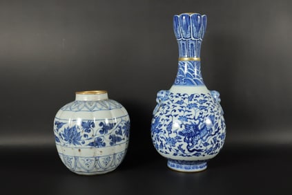 Lots Chinese fine b/w porcelains