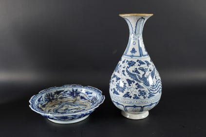 Lots Chinese b/w porcelains