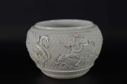 Chinese fine carved brush washer