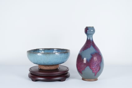 Lots Chinese purple porcelains