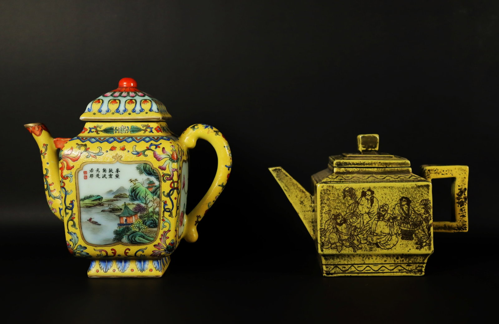 Lots Chinese fine porcelains: Lots Chinese fine porcelains, largest H: 6.5" x W: 7."