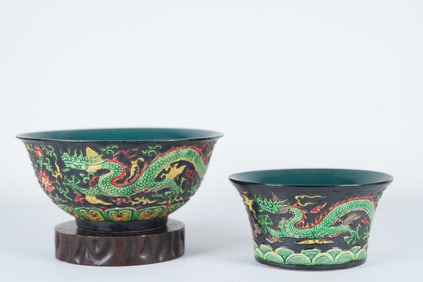 Lots Chinese dragon bowls