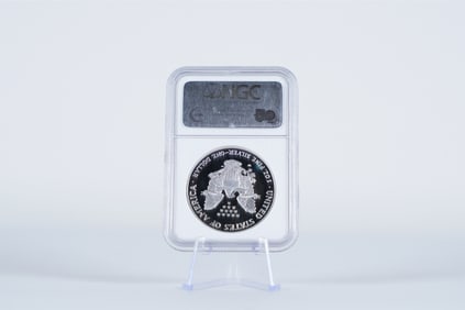 2007 silver Eagle one dollar graded