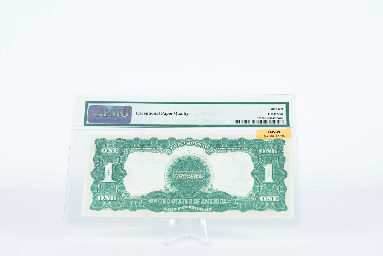 1899 silver certificate PMG 58 (1 of 6)