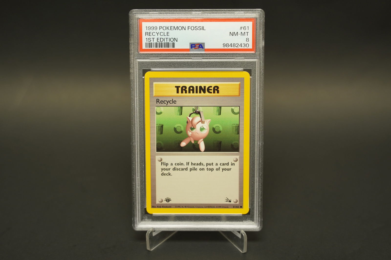 1999 Pokemon Fossil PSA 8: 1999 Pokemon Fossil 1st edition, PSA 8.