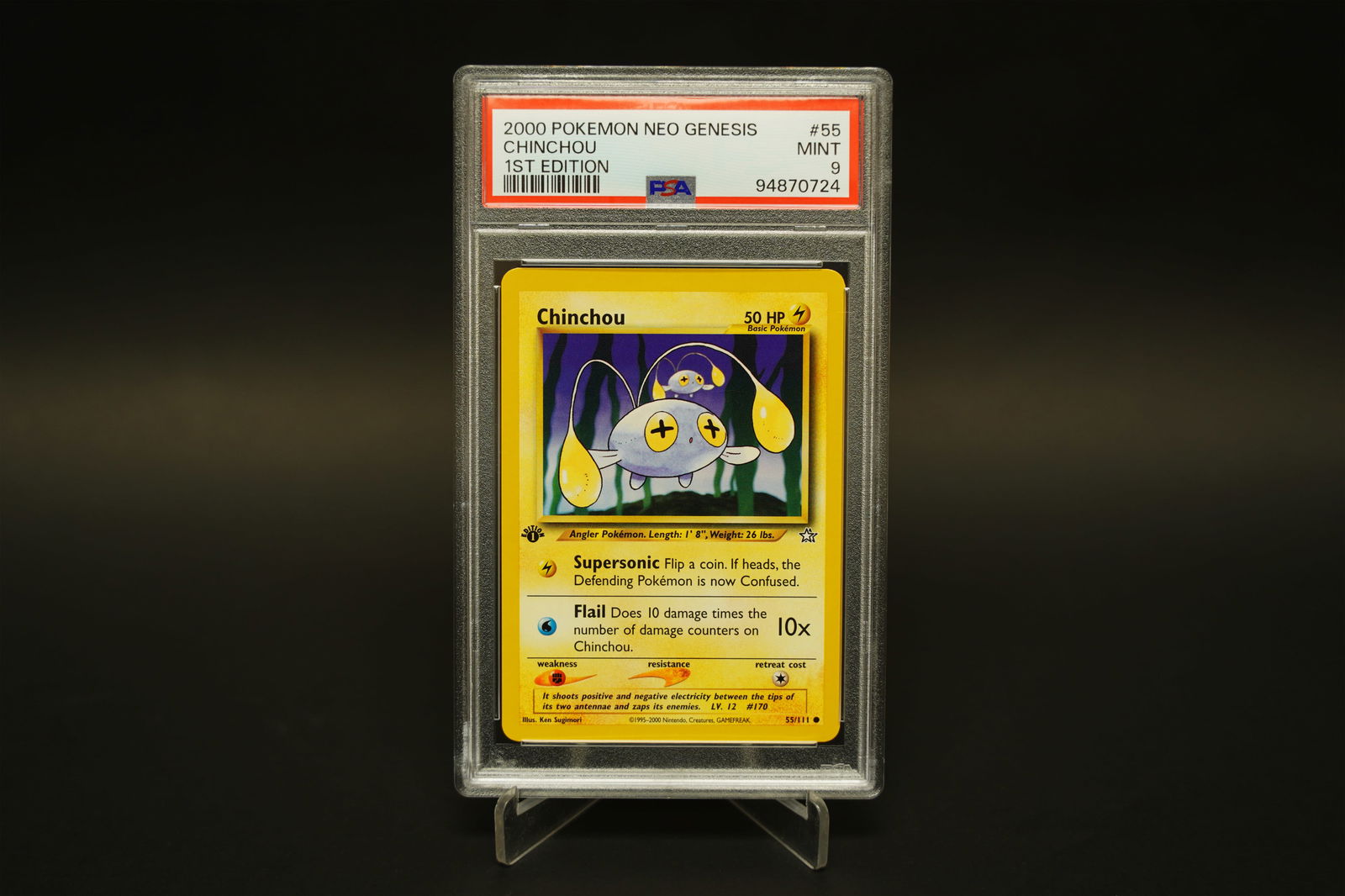 2000 Pokemon Chinchou PSA 9 (1 of 7)