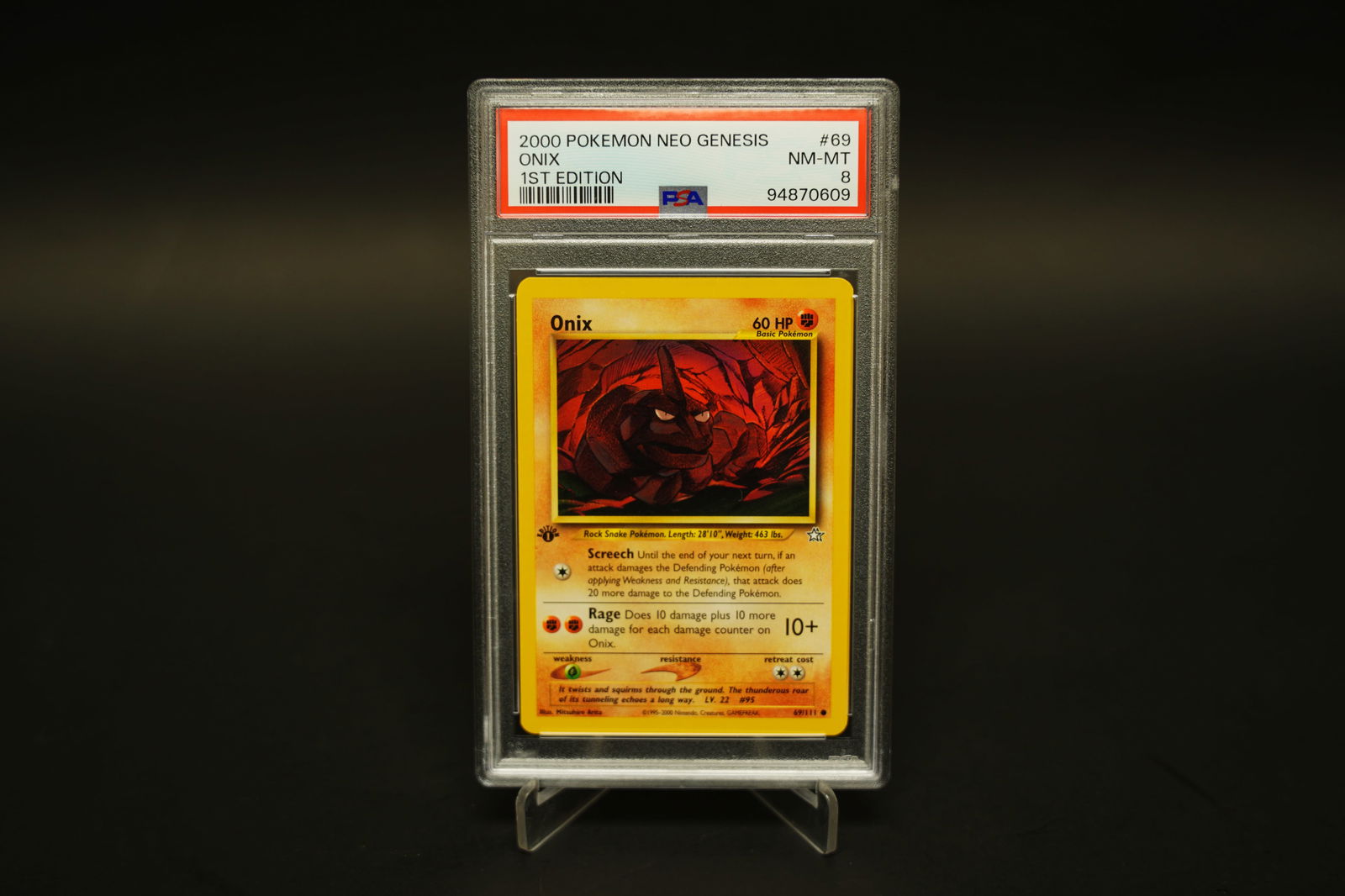 2000 Pokemon Onix PSA 8 (1 of 7)