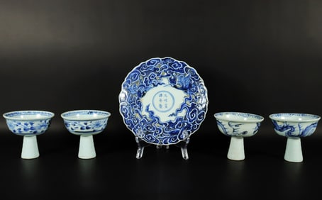 Lots Chinese b/w porcelains