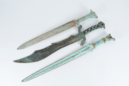Lots Chinese bronze swords