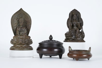 Lots Chinese bronze items