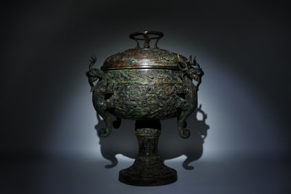 Chinese large bronze vessel