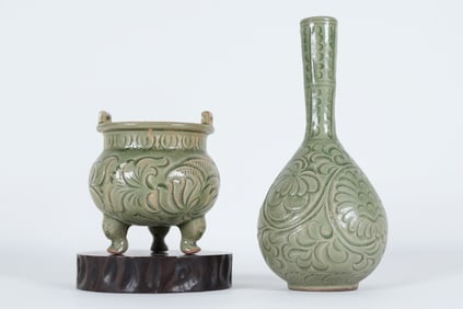 Lots Chinese green vase