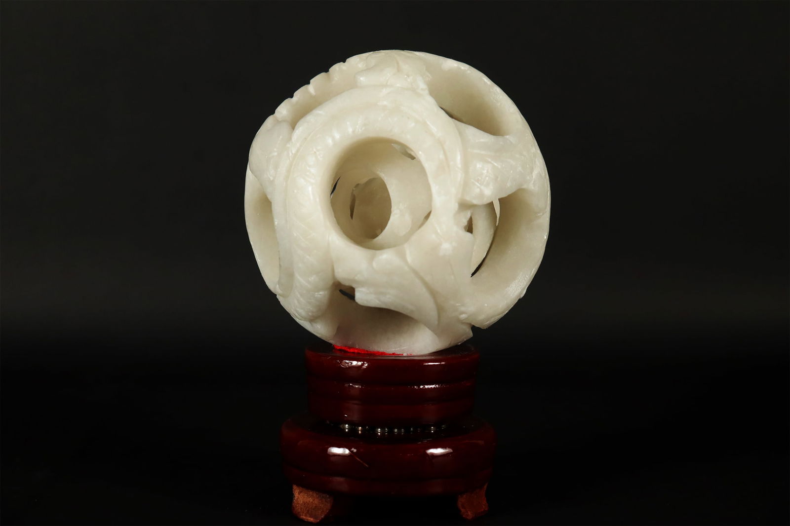 Chinese carving with stand (1 of 6)