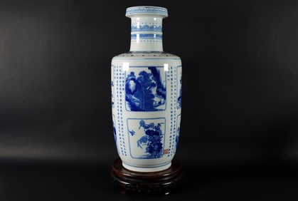 Chinese fine straight vase
