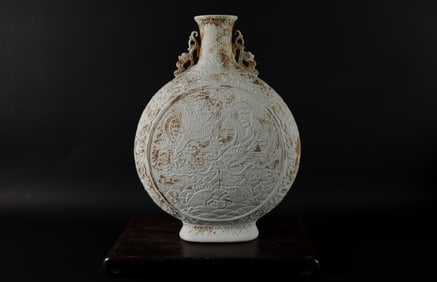 Chinese tall flask vase