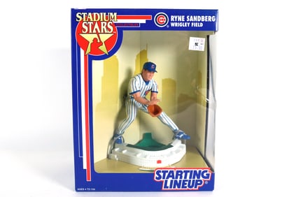 A vintage baseball figure