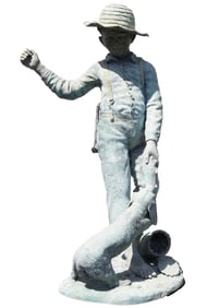 Ramon Parmenter carved bronze boy