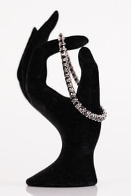 A 14 kt gold black diamond bracelet