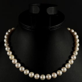 14 kt vintage pearl necklace