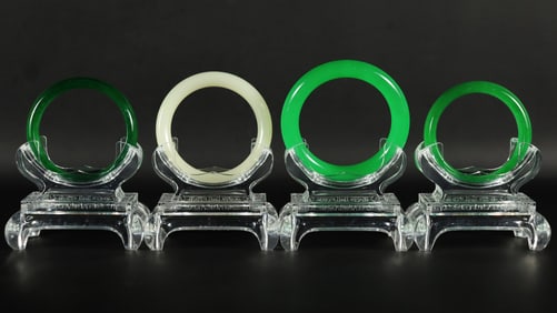 Lots Chinese apple green bangles