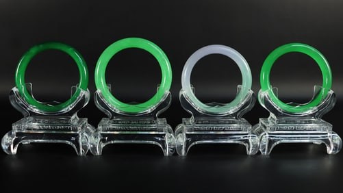 Lots Chinese apple green bangles