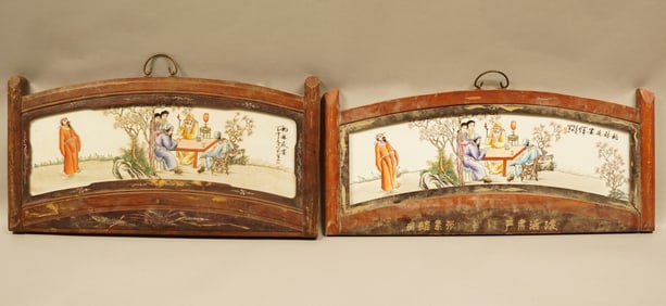 2 Chinese porcelain tiles