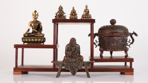 Lots Chinese brass items