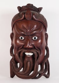 Chinese tall wooden mask