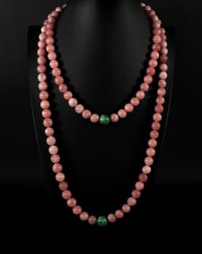 Chinese long fine stone bead