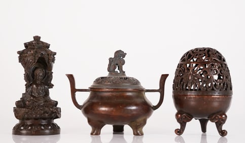 Lots Chinese bronze items