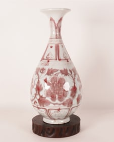 Chinese fine copper red vase