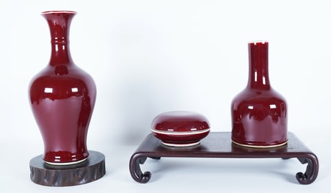 Lots Chinese red porcelains