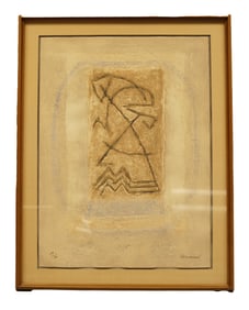 Pierre Marie Brisson signed art mixed media