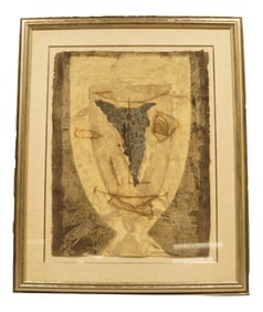 Pierre Marie Brisson signed art mixed media