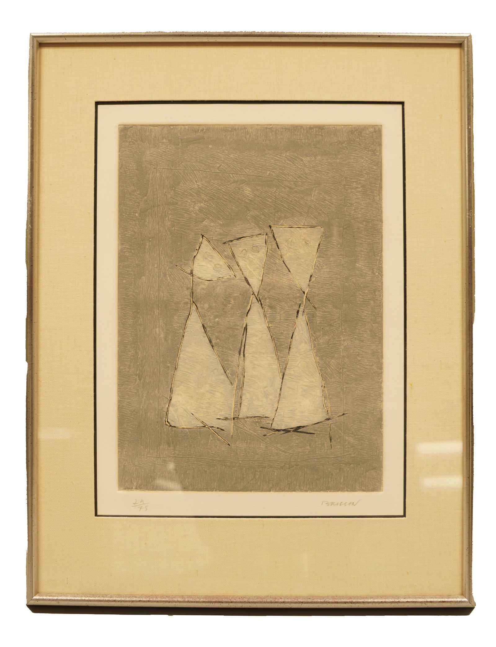 Pierre Marie Brisson signed art mixed media (1 of 8)