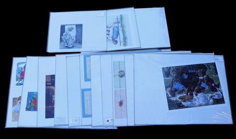 14 pieces signed art