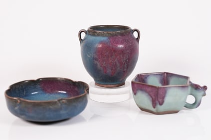 Lots Chinese purple porcelains