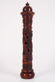Chinese wooden carved censer