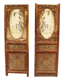 Chinese porcelain wooden panel