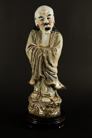 Chinese pottery deity figure