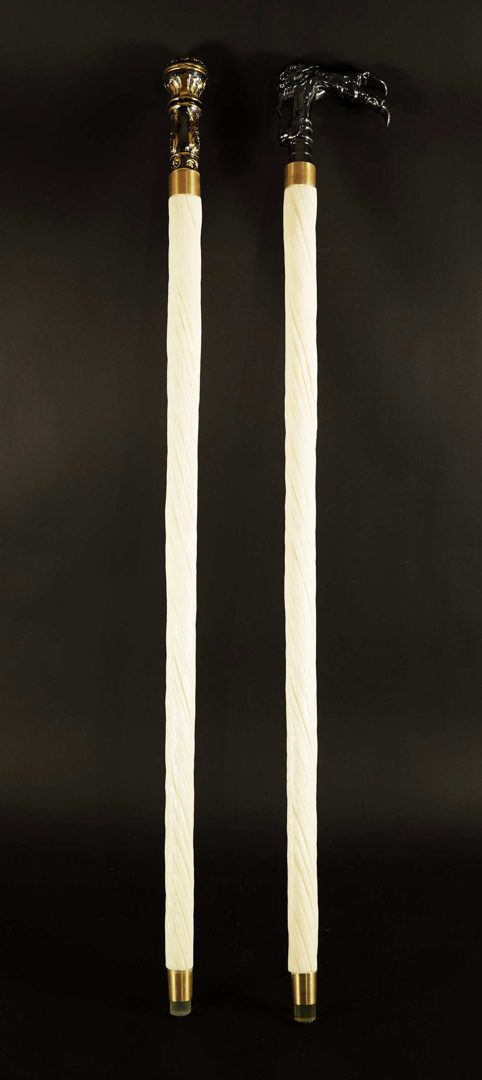 2 long fine cane: 2 long fine cane. Longest L: 38" x W: 1.3."