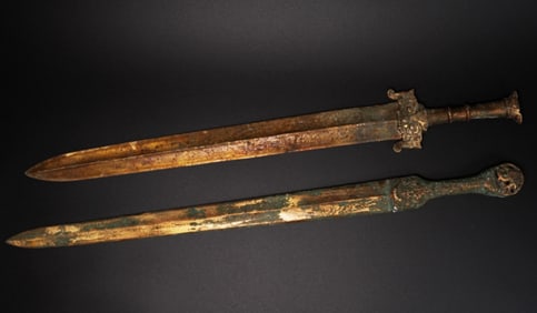 2 Chinese bronze sword