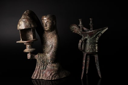 2 Chinese bronze vessel